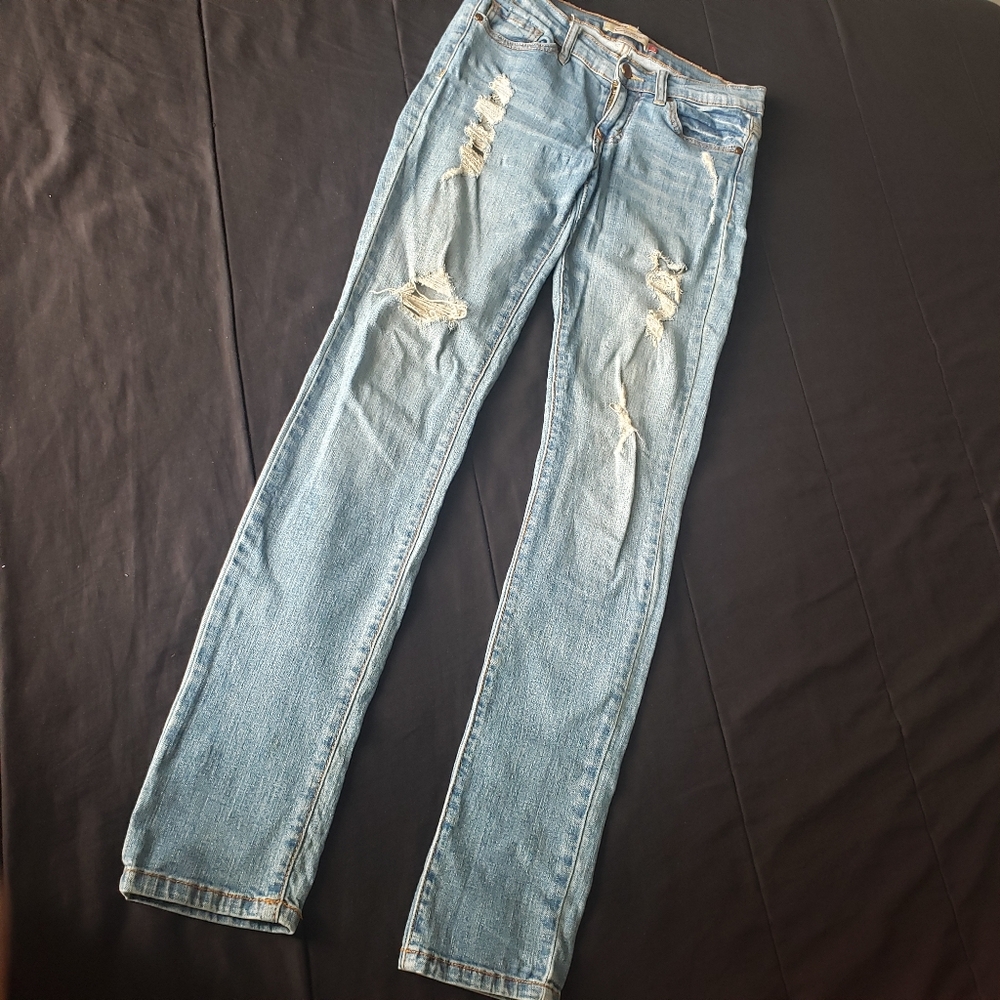 Distressed Light Blue Women's Jeans